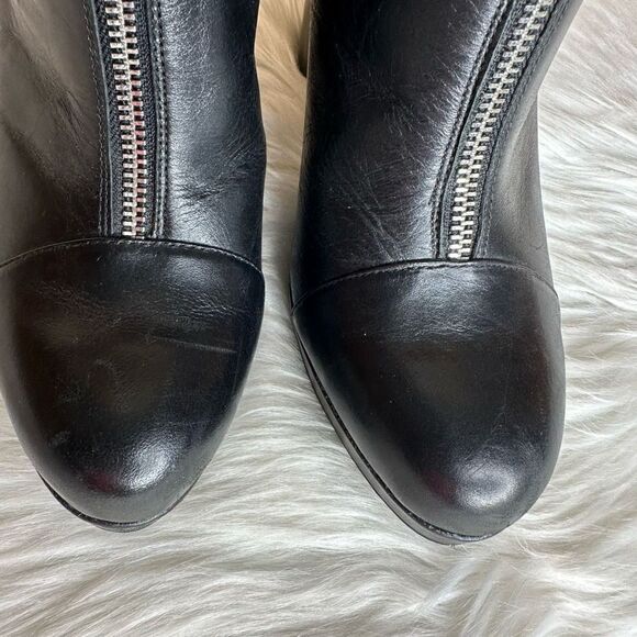 Zara Black Zip Front Ankle Boots Size 40/9 - Picture 5 of 14